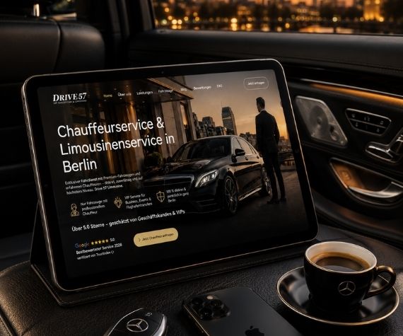 VIP Flughafentransfer in Berlin mit Limousine, Chauffeurservice und komfortabler Business-Ausstattung