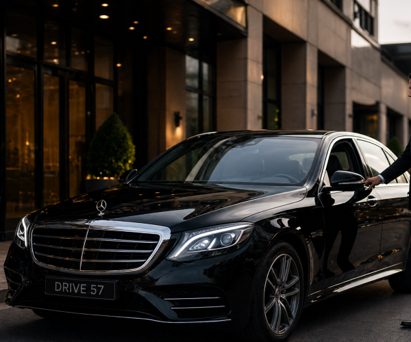 Chauffeur mit VIP Limousine